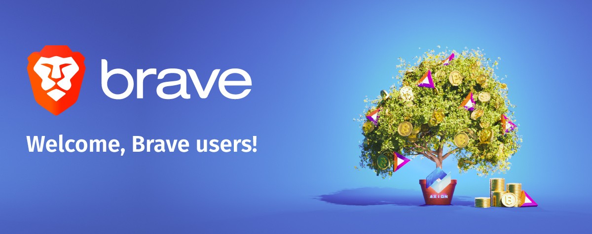 brave and axion homepage takeover 